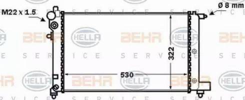 BEHR HELLA Service 8MK 376 771-281 - Radiators, Motora dzesēšanas sistēma ps1.lv