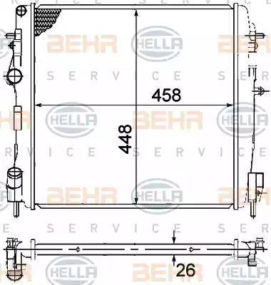 BEHR HELLA Service 8MK 376 771-791 - Radiators, Motora dzesēšanas sistēma ps1.lv