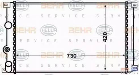 BEHR HELLA Service 8MK 376 771-731 - Radiators, Motora dzesēšanas sistēma ps1.lv