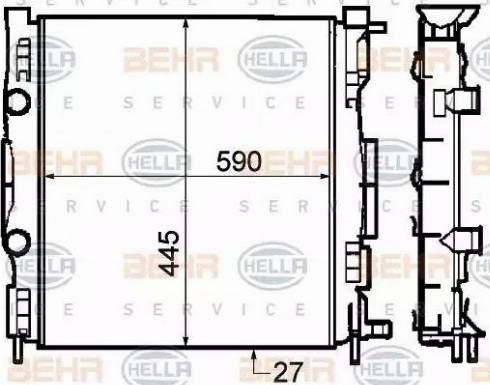 BEHR HELLA Service 8MK 376 772-031 - Radiators, Motora dzesēšanas sistēma ps1.lv