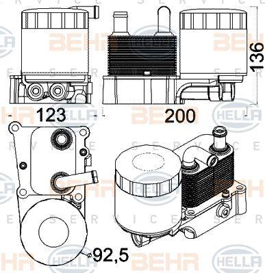 BEHR HELLA Service 8MO 376 797-071 - Eļļas radiators, Motoreļļa ps1.lv