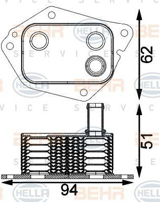 BEHR HELLA Service 8MO 376 797-151 - Eļļas radiators, Motoreļļa ps1.lv