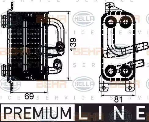 BEHR HELLA Service 8MO 376 745-751 - Eļļas radiators, Motoreļļa ps1.lv