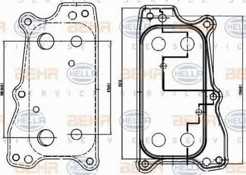 BEHR HELLA Service 8MO 376 714-811 - Eļļas radiators, Motoreļļa ps1.lv