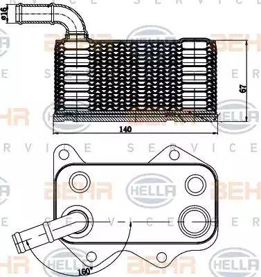 BEHR HELLA Service 8MO 376 783-771 - Eļļas radiators, Motoreļļa ps1.lv