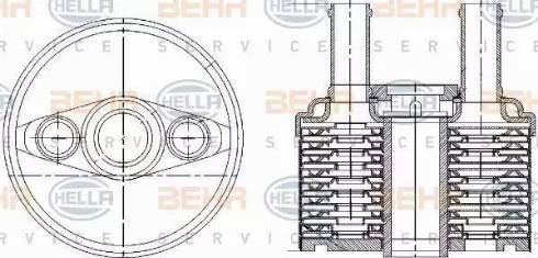 BEHR HELLA Service 8MO 376 787-691 - Eļļas radiators, Automātiskā pārnesumkārba ps1.lv