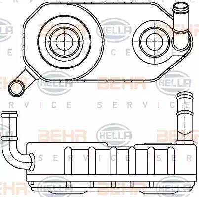 BEHR HELLA Service 8MO 376 787-671 - Eļļas radiators, Automātiskā pārnesumkārba ps1.lv