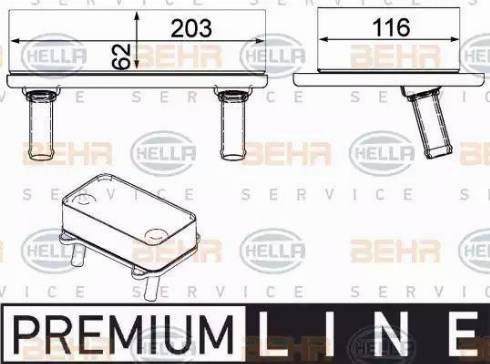 BEHR HELLA Service 8MO 376 725-601 - Eļļas radiators, Motoreļļa ps1.lv