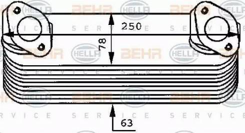 BEHR HELLA Service 8MO 376 725-011 - Eļļas radiators, Motoreļļa ps1.lv