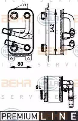 BEHR HELLA Service 8MO 376 726-191 - Eļļas radiators, Automātiskā pārnesumkārba ps1.lv