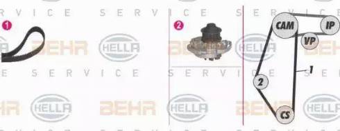 BEHR HELLA Service 8MP 376 804-891 - Ūdenssūknis + Zobsiksnas komplekts ps1.lv