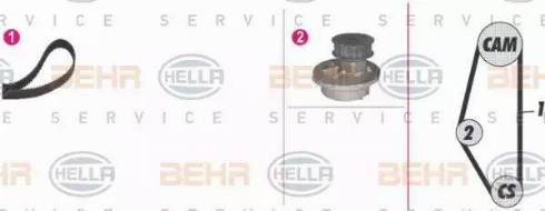 BEHR HELLA Service 8MP 376 804-881 - Ūdenssūknis + Zobsiksnas komplekts ps1.lv