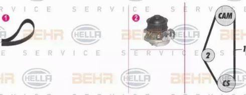 BEHR HELLA Service 8MP 376 800-831 - Ūdenssūknis + Zobsiksnas komplekts ps1.lv