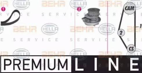 BEHR HELLA Service 8MP 376 801-851 - Ūdenssūknis + Zobsiksnas komplekts ps1.lv