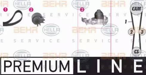 BEHR HELLA Service 8MP 376 802-851 - Ūdenssūknis + Zobsiksnas komplekts ps1.lv