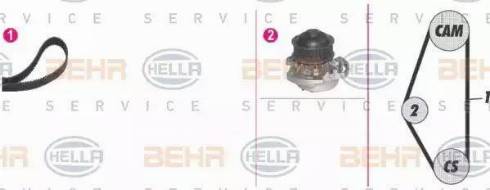 BEHR HELLA Service 8MP 376 802-811 - Ūdenssūknis + Zobsiksnas komplekts ps1.lv