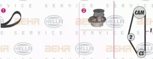 BEHR HELLA Service 8MP 376 814-891 - Ūdenssūknis + Zobsiksnas komplekts ps1.lv