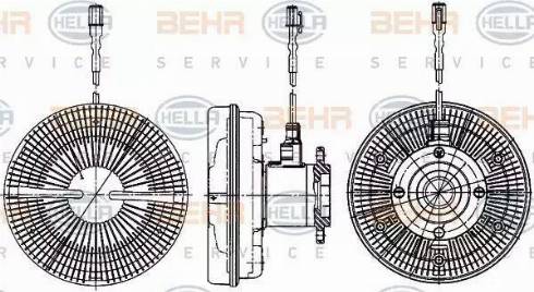 BEHR HELLA Service 8MV 376 906-521 - Sajūgs, Radiatora ventilators ps1.lv