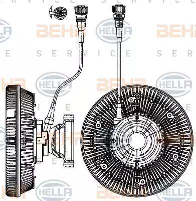 BEHR HELLA Service 8MV 376 907-311 - Sajūgs, Radiatora ventilators ps1.lv