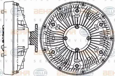 BEHR HELLA Service 8MV 376 907-231 - Sajūgs, Radiatora ventilators ps1.lv