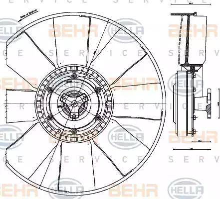 BEHR HELLA Service 8MV 376 791-281 - Ventilators, Motora dzesēšanas sistēma ps1.lv