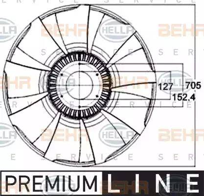 BEHR HELLA Service 8MV 376 758-561 - Ventilatora darba rats, Motora dzesēšanas sistēma ps1.lv