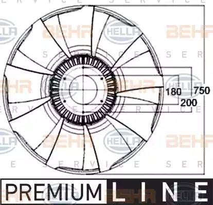 BEHR HELLA Service 8MV 376 758-571 - Ventilatora darba rats, Motora dzesēšanas sistēma ps1.lv