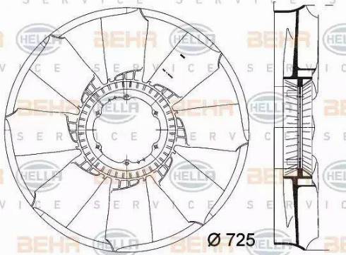 BEHR HELLA Service 8MV 376 758-251 - Ventilatora darba rats, Motora dzesēšanas sistēma ps1.lv