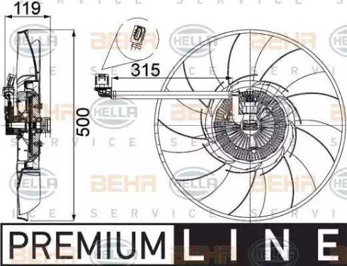 BEHR HELLA Service 8MV 376 757-521 - Ventilators, Motora dzesēšanas sistēma ps1.lv