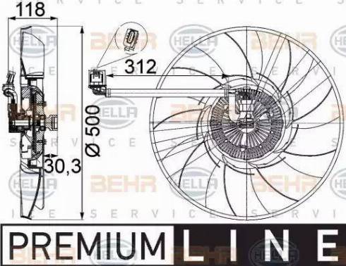 BEHR HELLA Service 8MV 376 757-311 - Ventilators, Motora dzesēšanas sistēma ps1.lv