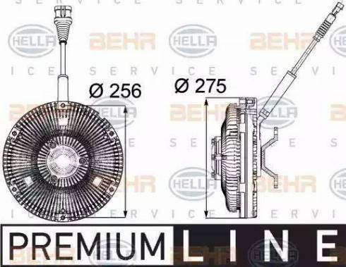 BEHR HELLA Service 8MV 376 734-211 - Sajūgs, Radiatora ventilators ps1.lv