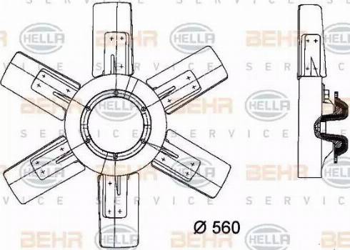 BEHR HELLA Service 8MV 376 730-251 - Ventilators, Motora dzesēšanas sistēma ps1.lv