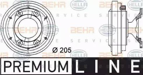 BEHR HELLA Service 8MV 376 731-291 - Sajūgs, Radiatora ventilators ps1.lv