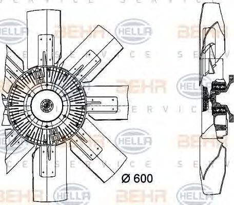 BEHR HELLA Service 8MV 376 728-511 - Ventilators, Motora dzesēšanas sistēma ps1.lv