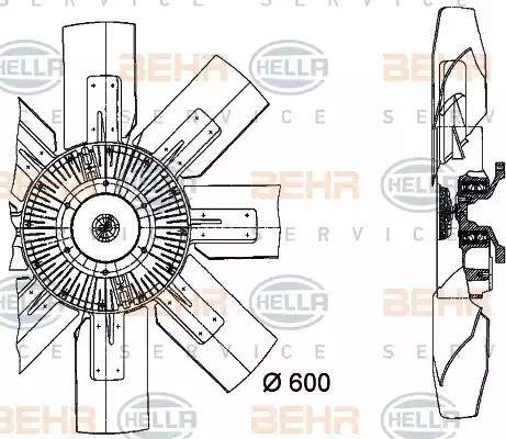 BEHR HELLA Service 8MV 376 728-011 - Ventilators, Motora dzesēšanas sistēma ps1.lv