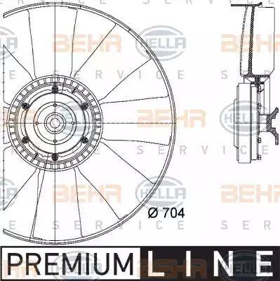 BEHR HELLA Service 8MV 376 727-141 - Ventilators, Motora dzesēšanas sistēma ps1.lv