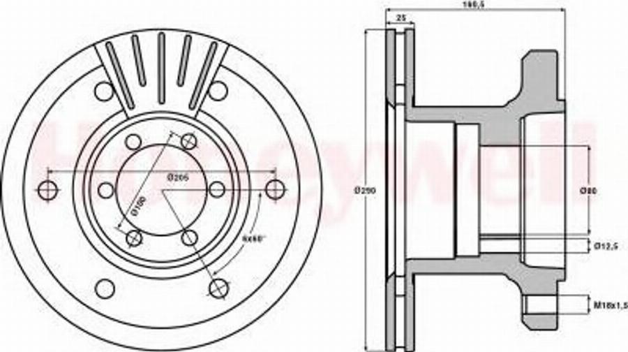 BENDIX 562468B - Bremžu diski ps1.lv