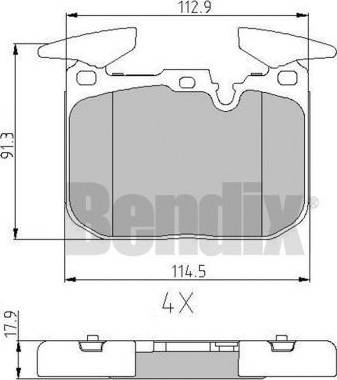 BENDIX 510996 - Bremžu uzliku kompl., Disku bremzes ps1.lv