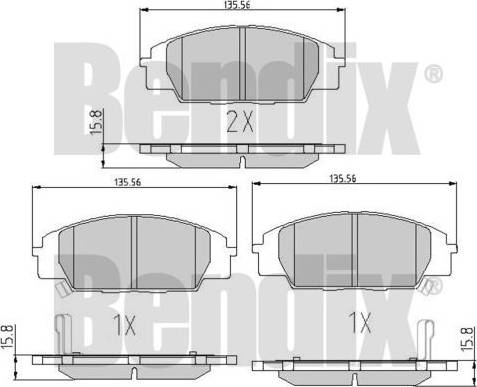 BENDIX 510991 - Bremžu uzliku kompl., Disku bremzes ps1.lv