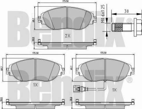 BENDIX 510947 - Bremžu uzliku kompl., Disku bremzes ps1.lv