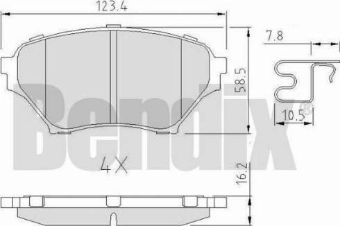 BENDIX 510951 - Bremžu uzliku kompl., Disku bremzes ps1.lv