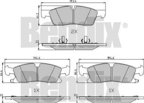 BENDIX 510908 - Bremžu uzliku kompl., Disku bremzes ps1.lv