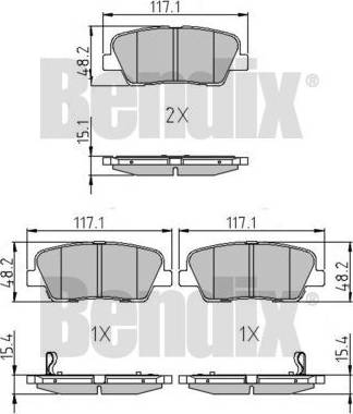 BENDIX 510918 - Bremžu uzliku kompl., Disku bremzes ps1.lv