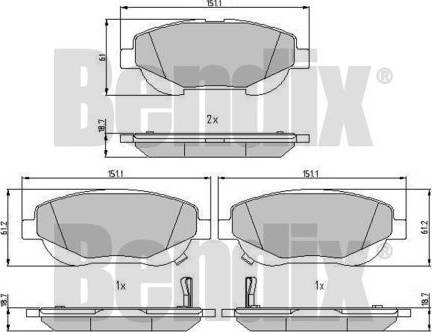 BENDIX 510925 - Bremžu uzliku kompl., Disku bremzes ps1.lv