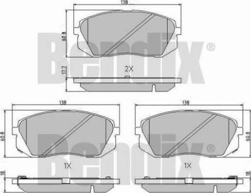 BENDIX 510921 - Bremžu uzliku kompl., Disku bremzes ps1.lv