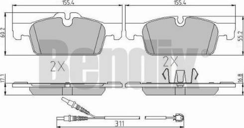 BENDIX 510927 - Bremžu uzliku kompl., Disku bremzes ps1.lv