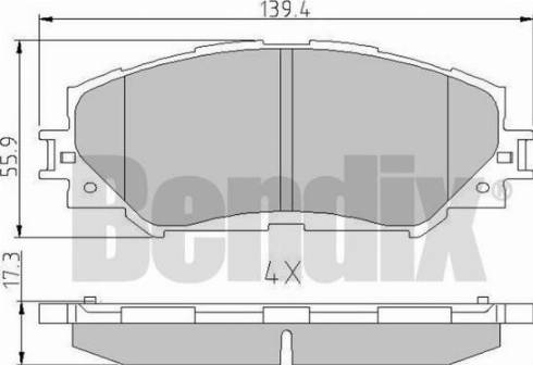 BENDIX 510499 - Bremžu uzliku kompl., Disku bremzes ps1.lv