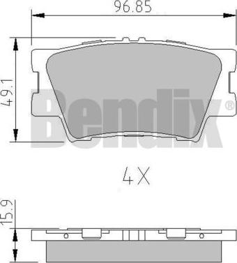 BENDIX 510496 - Bremžu uzliku kompl., Disku bremzes ps1.lv