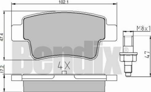 BENDIX 510490 - Bremžu uzliku kompl., Disku bremzes ps1.lv