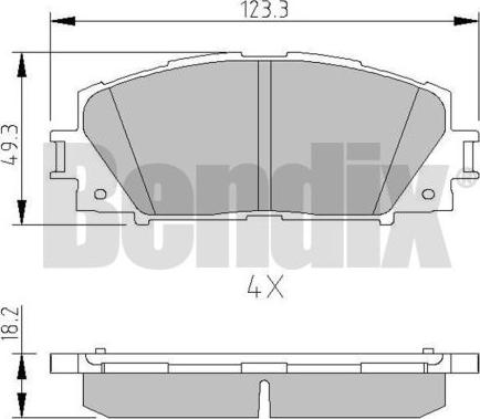 BENDIX 510498 - Bremžu uzliku kompl., Disku bremzes ps1.lv